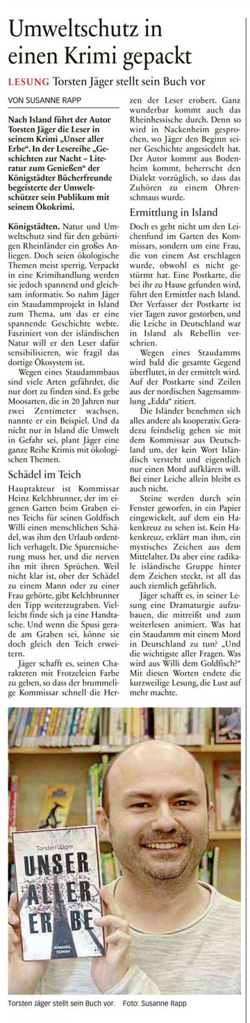 Artikel im "Rüsselsheimer Echo"